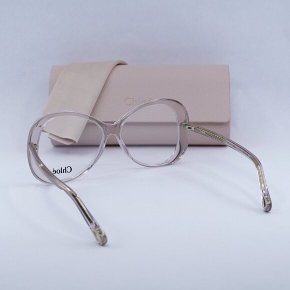 Chloe CH0011O 002 Butterfly Eyeglasses - Transparent Pink 56mm - Picture 11 of 11